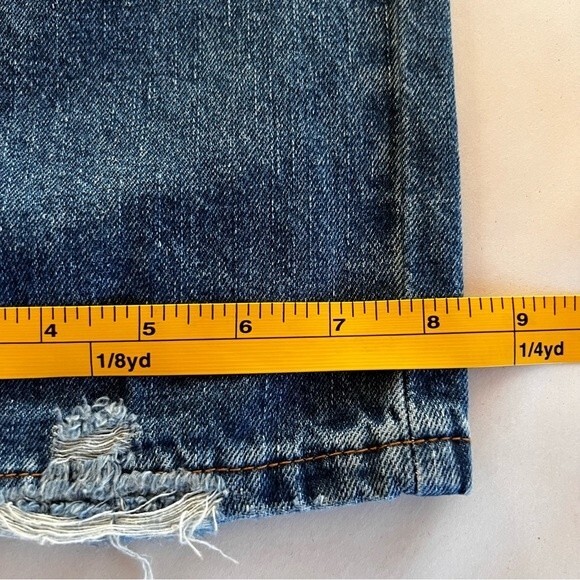 Flamingo Jeans Womens L‎ Mid Rise Straight Leg Rigid Denim Destroyed NWOT - Picture 12 of 12